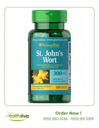 st john`s Wort Standardized Extract 300 mg -100 Capsules | Puritan's Pride | Mood Adjustment and sleep aids  |